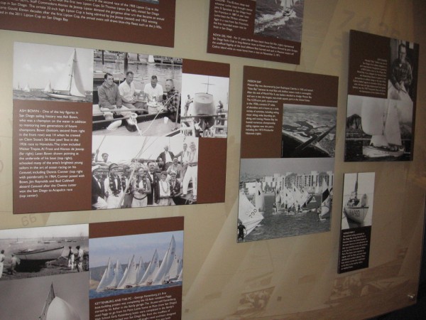 One of many displays that recalls sailing's very rich history in San Diego.