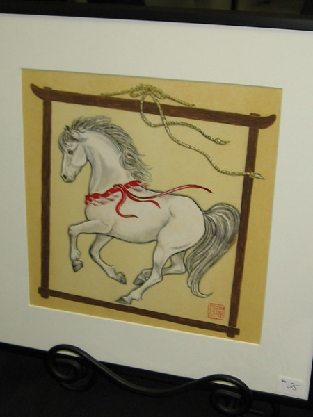 A trotting horse, by Louise Rendich.